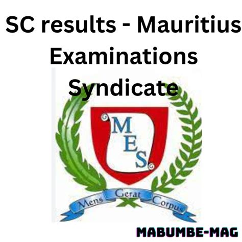 MAURITIUS EXAMINATIONS SYNDICATE – Mauritius .